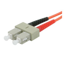 6.6ft 2m MTRJ-LC 62.5/125 OM1 Duplex Multimode PVC Fiber Optic Cable - Orange