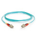 6.6ft (2m) LC-LC 10Gb 50/125 OM3 Duplex Multimode PVC Fiber Optic Cable - Aqua