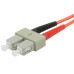 6.6ft 2m LC-ST 62.5/125 OM1 Duplex Multimode Fiber Optic Cable - Plenum CMP-Rated - Orange