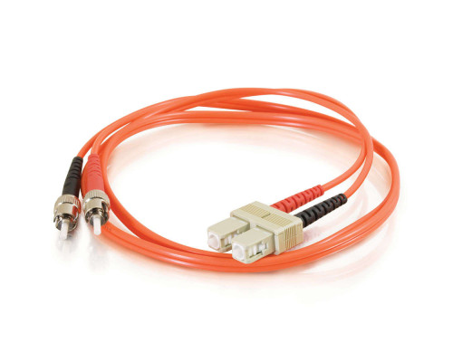 9.8ft 3m SC-ST 62.5/125 OM1 Duplex Multimode PVC Fiber Optic Cable - Orange