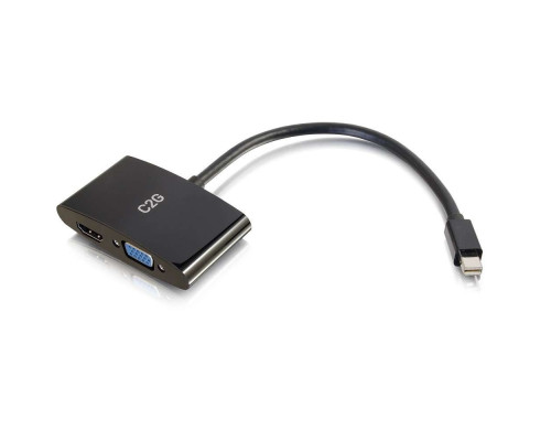 8in Mini DisplayPort™ Male to 4K HDMI® or VGA Female Adapter Converter - White