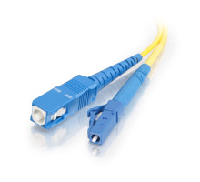 16.4ft 5m LC-SC 9/125 OS2 Duplex Single-Mode PVC Fiber Optic Cable - Yellow