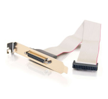 DB25 Male to DB25 Female Serial RS232 Null Modem Adapter