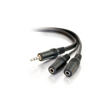 6ft (1.8m) One 3.5mm Stereo Male to Two 3.5mm Stereo Female Y-Cable