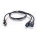1.5ft 0.46m 16 AWG 1-to-2 Power Cord Splitter 1 NEMA 5-15P to 2 NEMA 5-15R  TAA Compliant