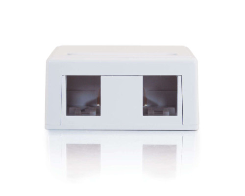 1-Port Keystone Jack Surface Mount Box - White