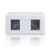 1-Port Keystone Jack Surface Mount Box - White