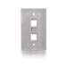 Two Port Keystone Single Gang Wall Plate - White