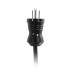 10ft 3m 16 AWG Hospital Grade Power Cord NEMA 5-15P to IEC320C13R - Gray with Clear Connectors TAA Compliant
