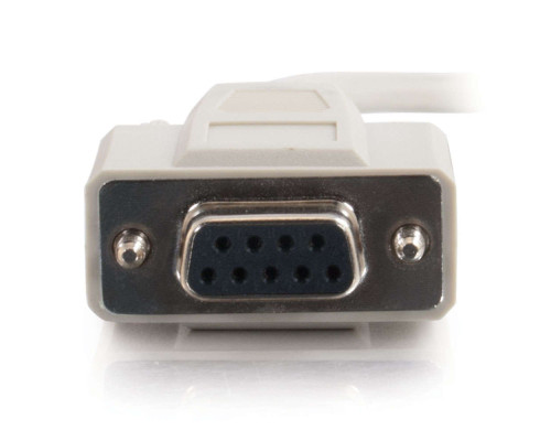 25ft 7.6m Serial RS232 DB9 Cable with Low Profile Connectors F/F - In-Wall CMG-Rated