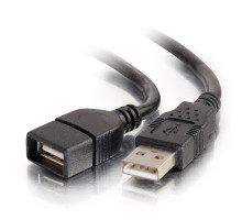 2ft 0.6m Panel-Mount USB 2.0 B Female to B Male Cable
