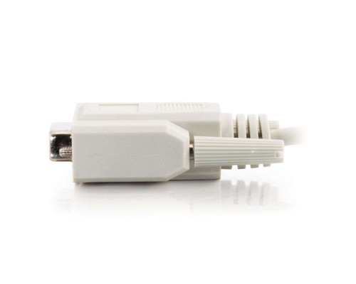 25ft 7.6m Serial RS232 DB9 Cable with Low Profile Connectors F/F - In-Wall CMG-Rated