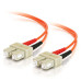 3.3ft 1m LC-SC 62.5/125 OM1 Duplex Multimode Fiber Optic Cable - Plenum CMP-Rated - Orange