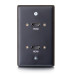 Dual HDMI® Pass Through Single Gang Wall Plate - Black