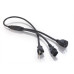 1.5ft 0.46m 16 AWG 1-to-2 Power Cord Splitter 1 NEMA 5-15P to 2 NEMA 5-15R  TAA Compliant