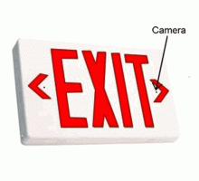 Exit Sign Hidden Camera w/ DVR & Battery