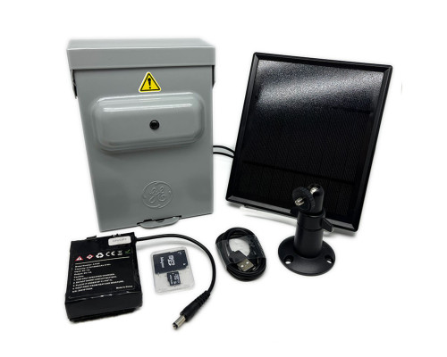 Electric Box Hidden Camera w/ Wifi Remote View Solar Charging 60-Day Standby Battery