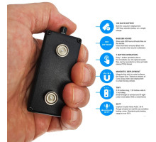 Black VOX 160 Day Voice Activated Recorder w/ 30 Ft Range & Magnetic Housing