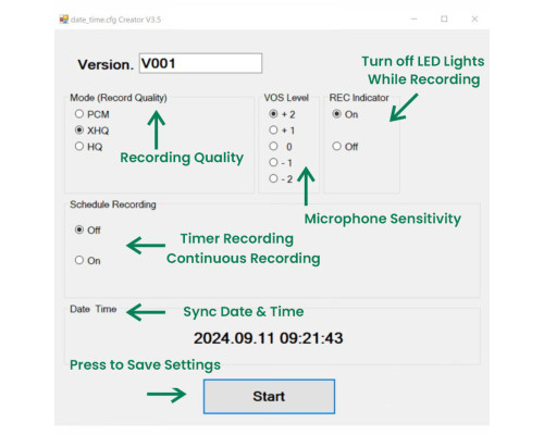 USB-C Flash Drive Voice Activated Covert Audio Recorder with PCM Sound Quality