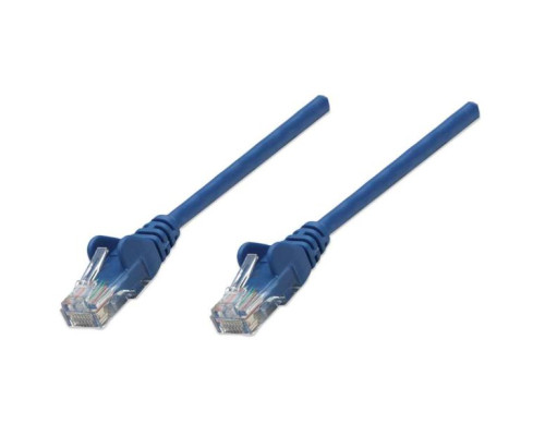 Intellinet 347495 IEC-C5-BL-1 Network Cable, Cat5e, UTP, 100% Copper, RJ45 Male / RJ45 Male, 0.3 m (1 ft.), Blue