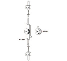 Adams Rite MS1880-05-682 Two-Point Flushbolt with Hourglass Shaped Turn in Satin Chrome Anodized