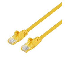 Intellinet 744133 Cat6 U/UTP Slim Network Patch Cable, 1.5 ft, Yellow 10G, 250 MHz, 100% Copper, 30 AWG, RJ45, Stranded, Snag-free, Gold-plated Contacts