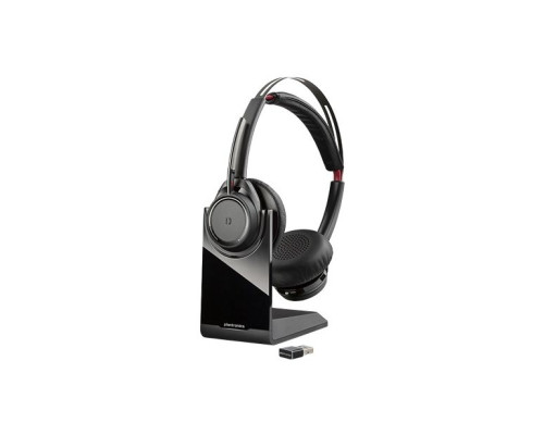 Polycom 202652-101 Voyager Focus UC Bluetooth Headset with USB Type-A Adapter for Standard UC Applications