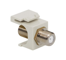 ICC IC107B5FWH F-Type Keystone Jack, Nickel, White