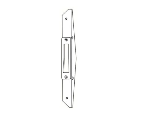 Adams Rite MS4002-031-628 Deadlock Armored Strike in Clear Anodized