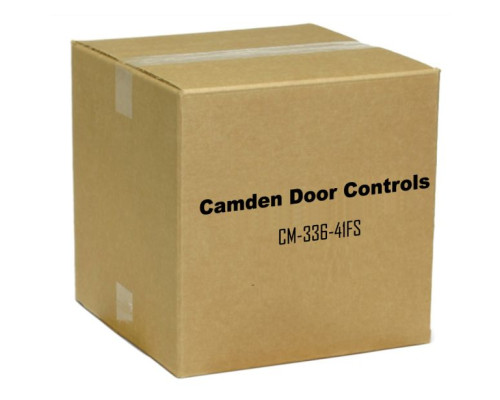 Camden Door Controls CM-336-41FS Battery Powered Touchless Switch, Wireless, Hand Icon and 'Wave to Open' in French