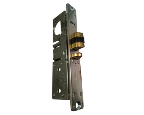 Adams Rite 4512-36-201-313 Standard Deadlatch with Bevel Faceplate and Strike in Dark Bronze Anodized