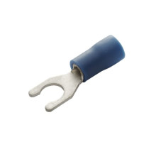 Eclipse Tools 902-432-10 Insulated Locking Spade Terminals, (Blue) 16-14 AWG, #10 Stud, 10 Pcs