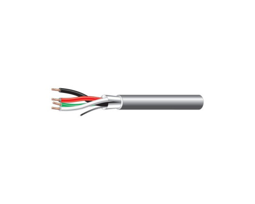 West Penn 253241BWH1000 4C 22G Stranded, Shielded Plenum Communication Cable, White, 1000'