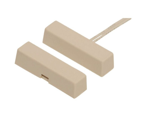 Nascom N135WGT-ST2CR Stick on Dual Closed Loop Switch / Magnet Set with Center Wire Leads, Tan