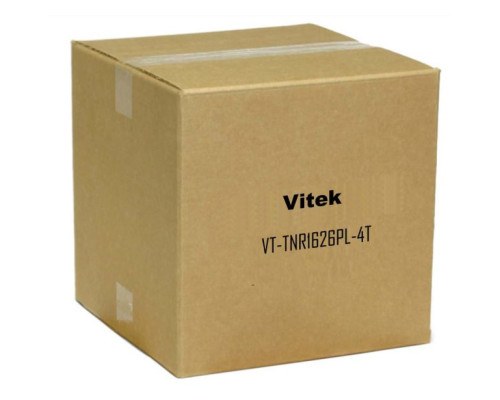 Vitek VT-TNR1626PL-4T 16 Channel 8 Megapixel Network Video Recorder with 16 PoE Ports, 4TB