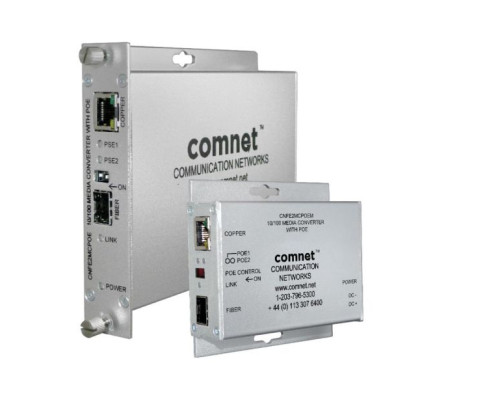 Comnet CNFE2MCPOE 100 Mbps Ethernet Media Converter with PoE