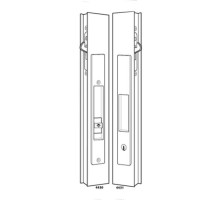 Adams Rite 4430-10-05-IB Square Flush Locksets for Sliding Doors without Cylinder Including Deadlock