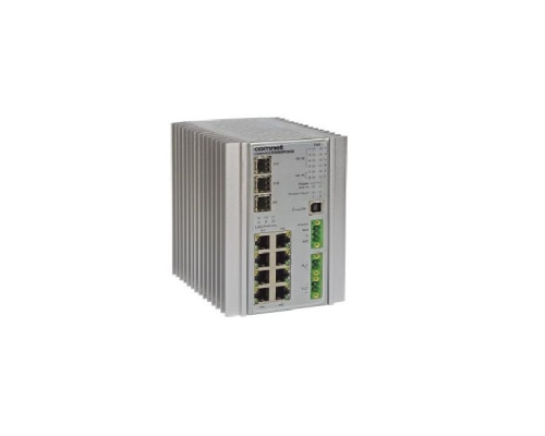 Comnet CNGE11FX3TX8MSPoE-24 Environmentally Hardened Managed Layer 2 + Ethernet Switch 3 SFP + 8 Electrical Ports with Optional 30 Watt PoE