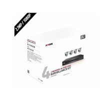 Avycon AVK-TL91E4-2-8-1T 4 Channel DVR, 1TB HDD with 4 x 2.1 Megapixel IR Turret Dome Cameras, 2.8mm Lens