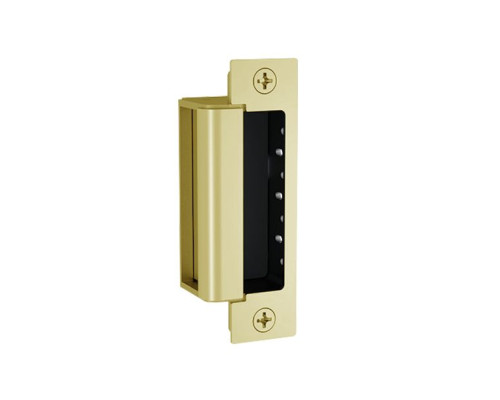 HES 1600-CDB-606 Dynamic Low Profile Electric Strike for Deadbolt Lock in Satin Brass