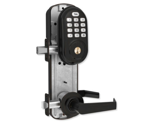 Yale YRC216ZW2NW50BP Assure Lock Interconnected Lockset with Push Button, Oil Rubbed Bronze