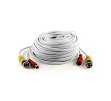 Cantek CT-W-VP50HD-W-V2 50ft Pre-Made HD-CVI, HD-TVI, AHD Cable, White