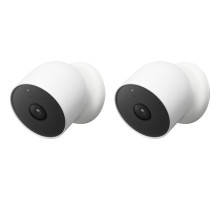 Google GA01894-US Nest Cam Outdoor Camera, Battery, 2 Pack-CLEARANCE ITEMS-NEW