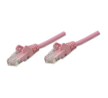 Intellinet 453097 IEC-C5-PNK-10 Network Cable, Cat5e, UTP, 100% Copper, RJ45 Male / RJ45 Male, 3.0 m (10 ft.), Pink