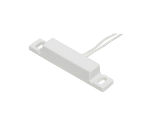 Nascom N35WGSW-SW2CR Stick on Dual Closed Loop Switch, Breakoff End Mounting Flange, Center Wire Leads, Snow White