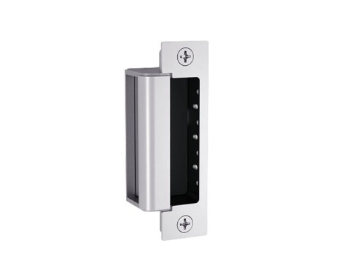 HES 1600-CDB-629-LM Dynamic Low Profile Electric Strike for Deadbolt Lock, Bright Stainless Steel, Lock Monitor