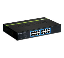 TRENDnet TEG-S16Dg 16-Port Gigabit GREENnet Switch (Metal Desktop) with Internal Power