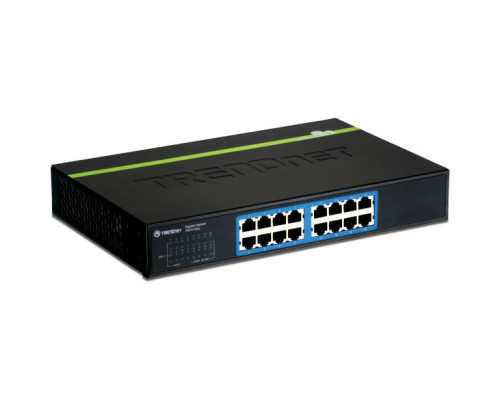 TRENDnet TEG-S16Dg 16-Port Gigabit GREENnet Switch (Metal Desktop) with Internal Power