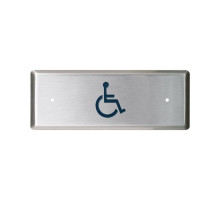 Camden Door Controls CM-25H-2-WT Horizontal Narrow push plate switch Wheelchair graphic Boot and water tight coating