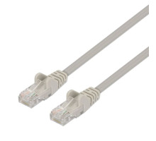 Intellinet 751568 Cat6 U/UTP Slim Network Patch Cable, 1 ft, Gray 10G, 250 MHz, 100% Copper, 30 AWG, RJ45, Stranded, Snag-free, Gold-plated Contacts